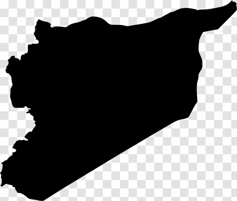 Syrian Civil War Map Flag Of Syria - Monochrome Transparent PNG