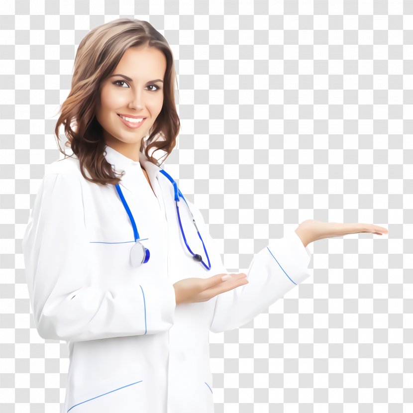 White Coat Medical Assistant Physician Uniform Gesture - Service - Health Care Provider Transparent PNG