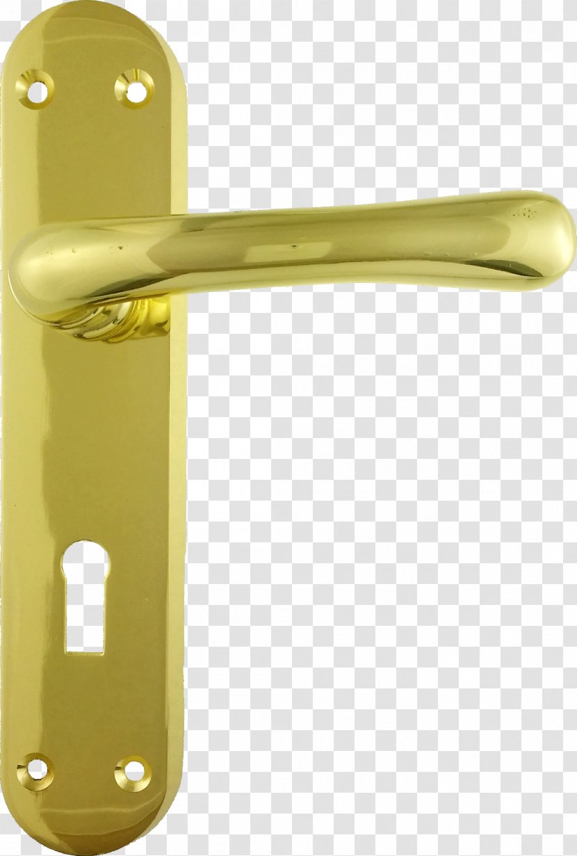 Door Handle Lock Brass - Hardware Transparent PNG