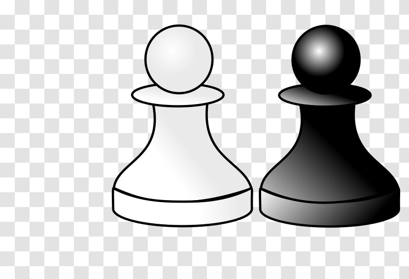 Chess Piece Bishop Pawn Clip Art - Black And White Transparent PNG