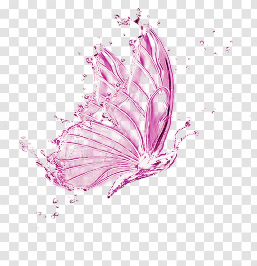 World Water Day Software Icon - Drop - Pink Fresh Butterfly Effect Element Transparent PNG