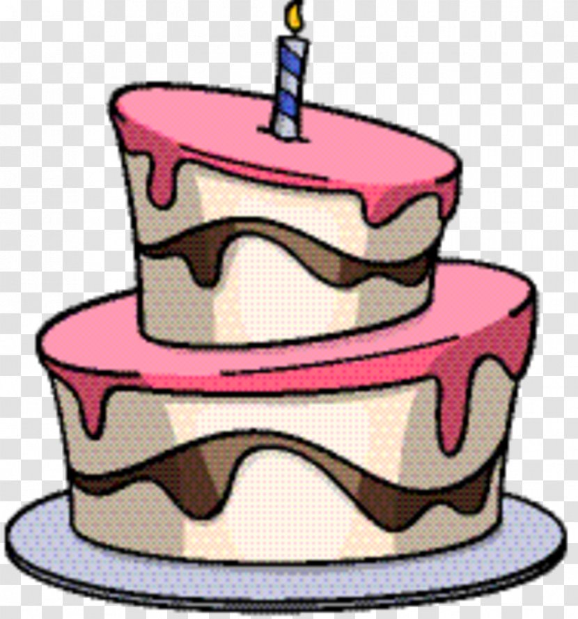 Pink Birthday Cake - Icing - Stack Transparent PNG