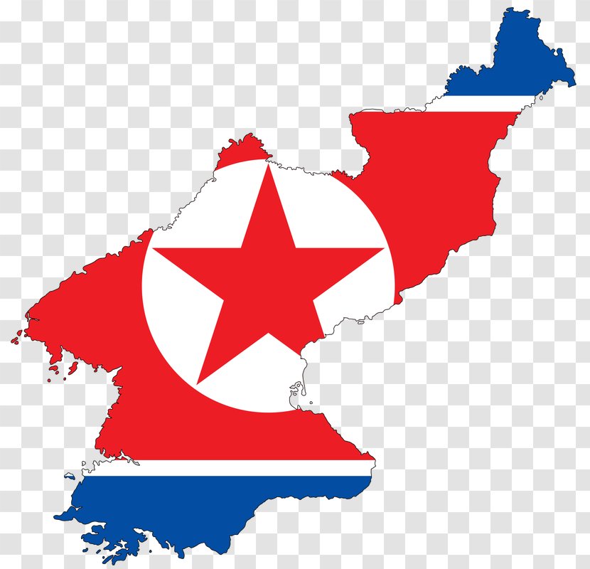 Flag Of North Korea South Map - National Transparent PNG