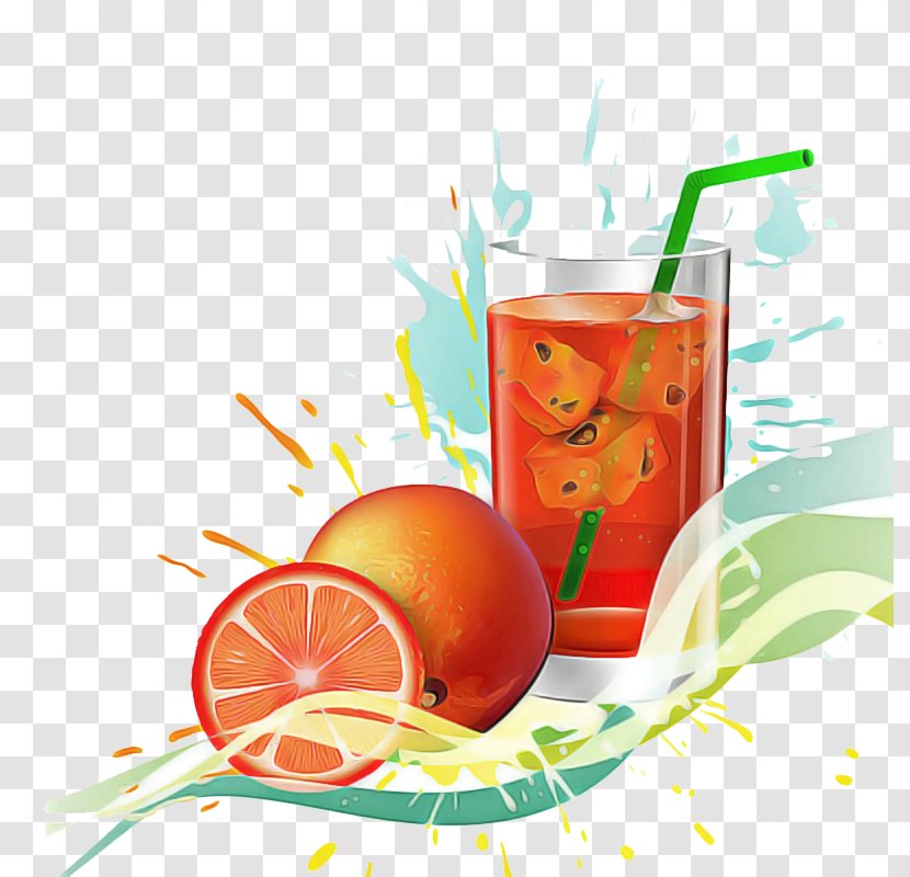 Drink Juice Orange Vegetable Non-alcoholic Beverage - Nonalcoholic - Ingredient Cocktail Garnish Transparent PNG