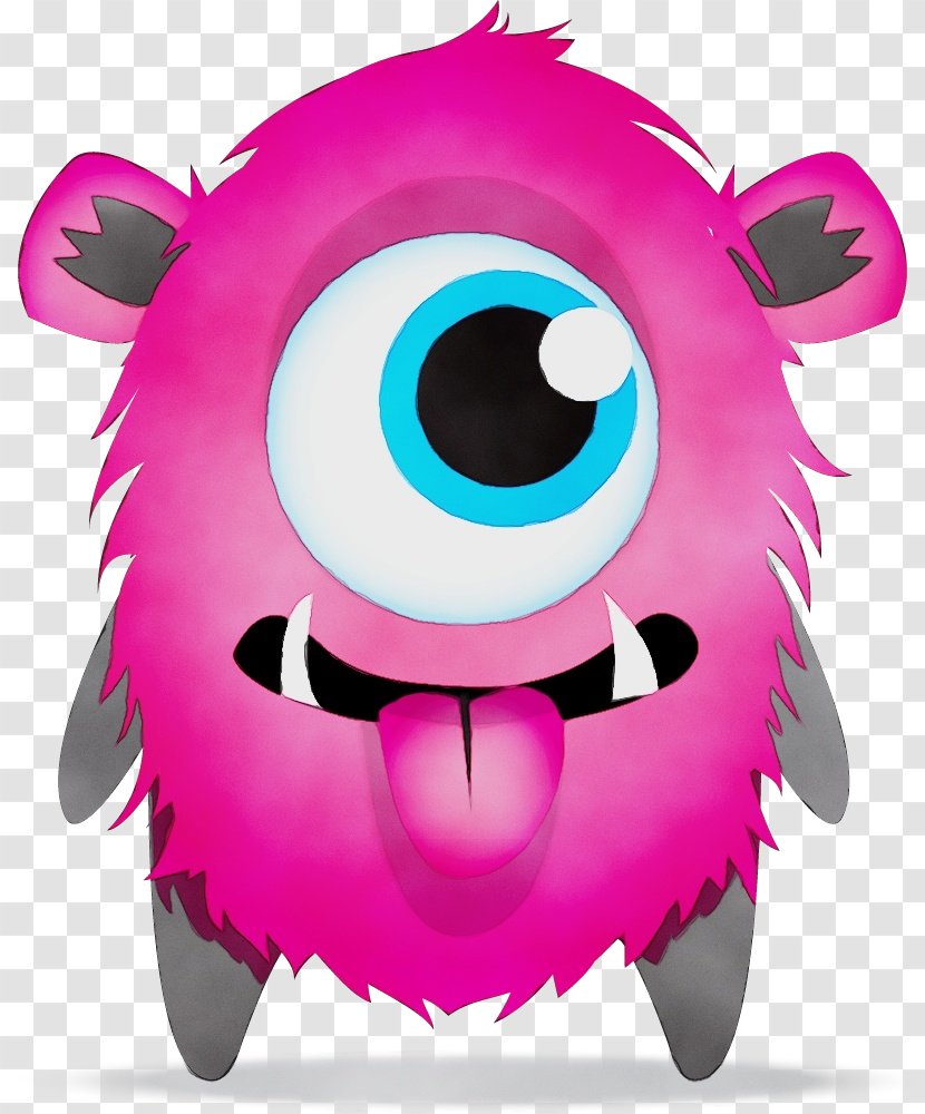 Pink Cartoon Clip Art Eye Magenta - Animation Transparent PNG