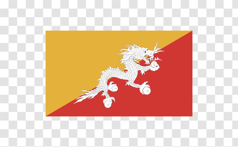 Flag Of Bhutan National Rainbow Transparent PNG