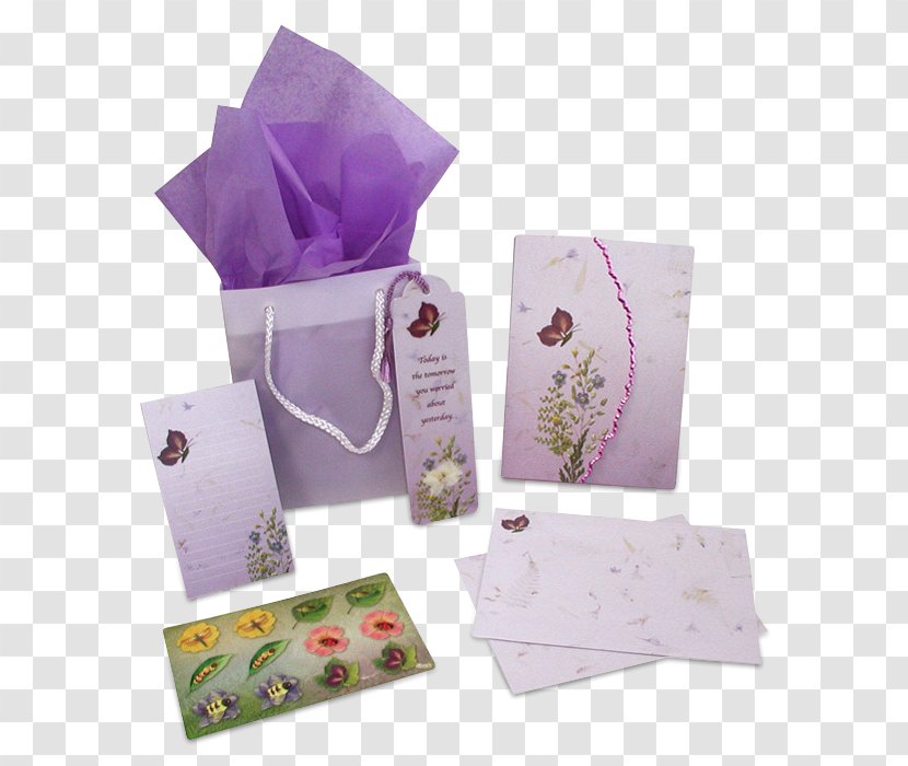 Paper Lilac Gift - Stationery Set Transparent PNG