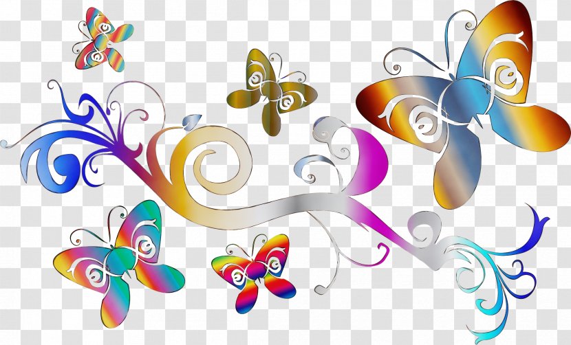 Text Clip Art Graphic Design Font Line - Wet Ink - Visual Arts Butterfly Transparent PNG