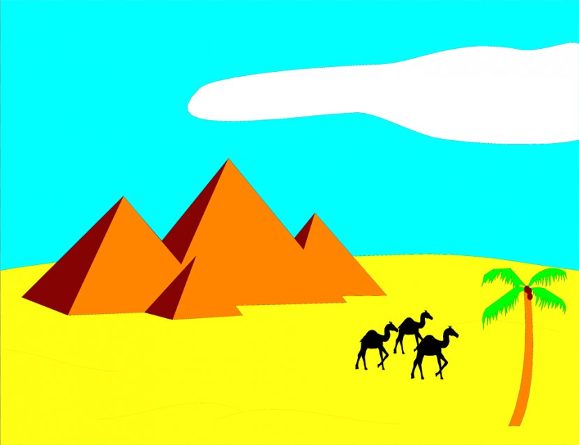 Sahara Egyptian Pyramids Camel Desert Clip Art - Like Mammal - Free Pictures Transparent PNG