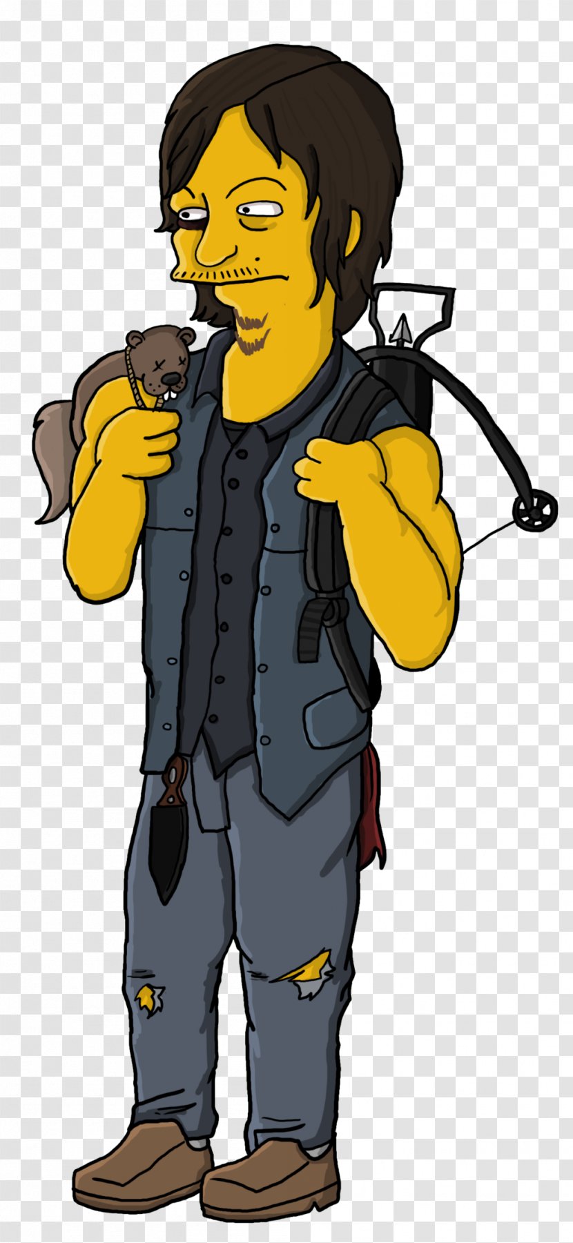 Daryl Dixon The Walking Dead Rick Grimes Andrew Lincoln Carl - Art - Simpsons Movie Transparent PNG