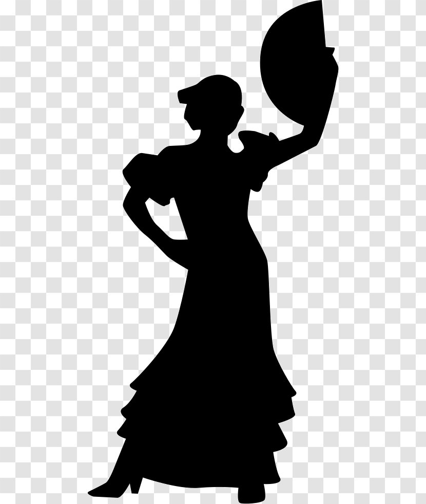 Flamenco Dance Silhouette - Flower Transparent PNG