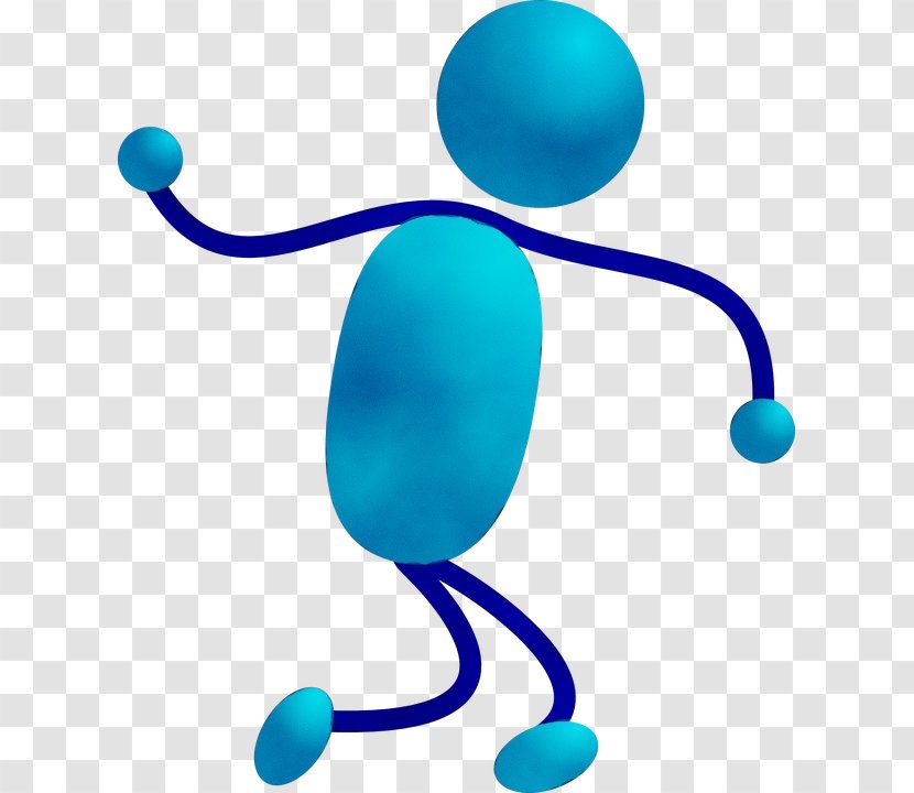 Gentleman / Blue Stick Figure Matchstick Man MAN Marketing Inc. - Electric Aqua Transparent PNG