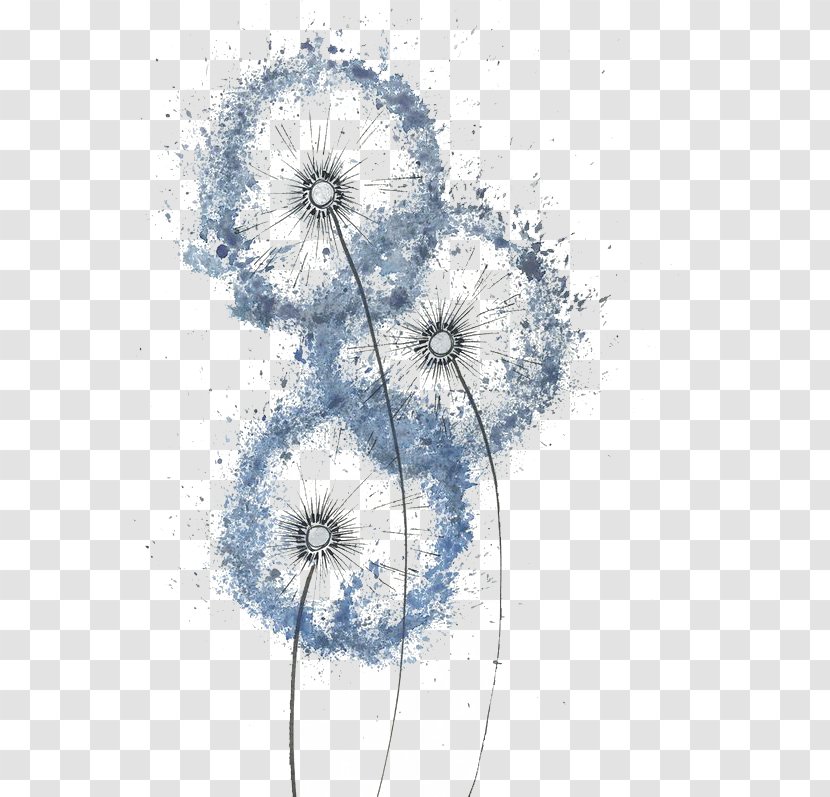 Dandelion Illustration - Visual Arts - Ink Deductible Element Transparent PNG