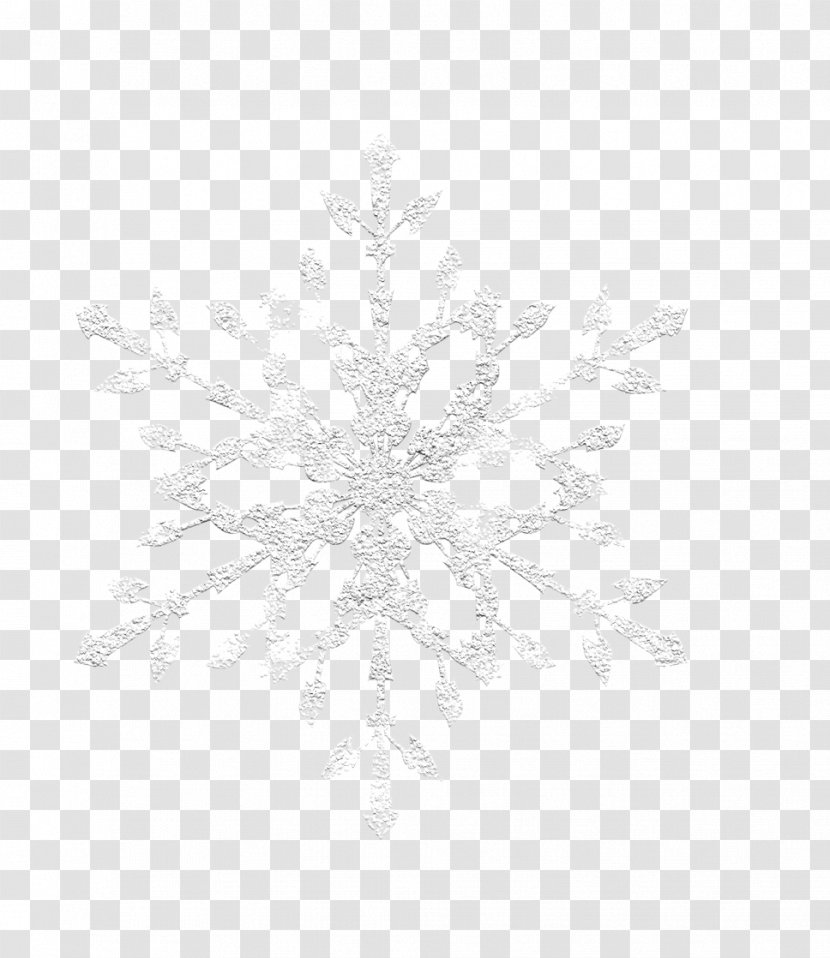 Black And White Pattern - Ice Snowflakes Transparent PNG