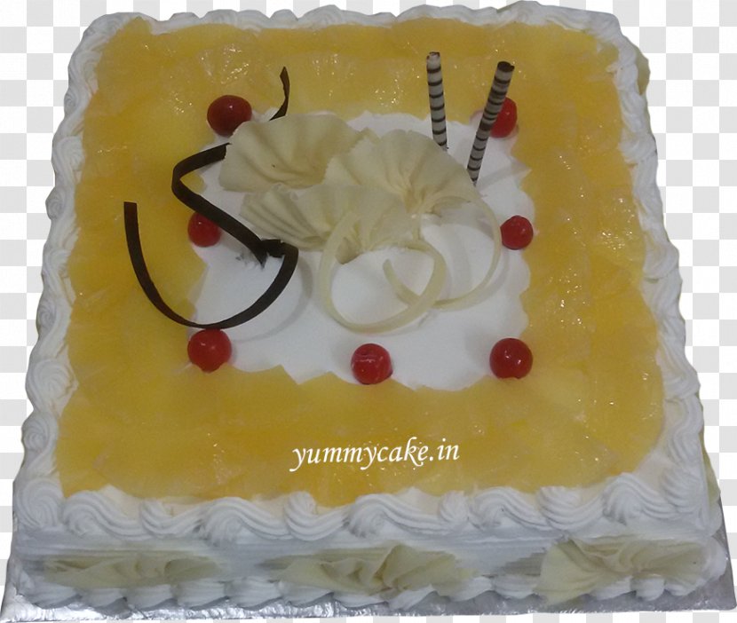 Cream Pineapple Cake Frosting & Icing Black Forest Gateau Torte - Chocolate Flavour Transparent PNG