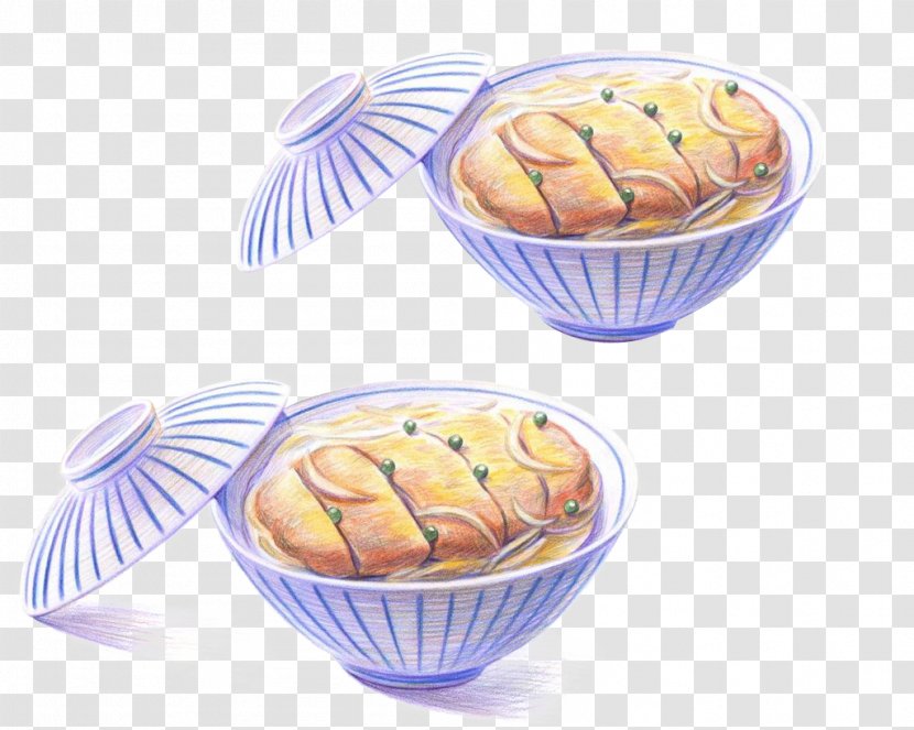 Japanese Cuisine Katsudon Donburi Tonkatsu Yakisoba - Fried Pork Chop Rice Bowl Transparent PNG