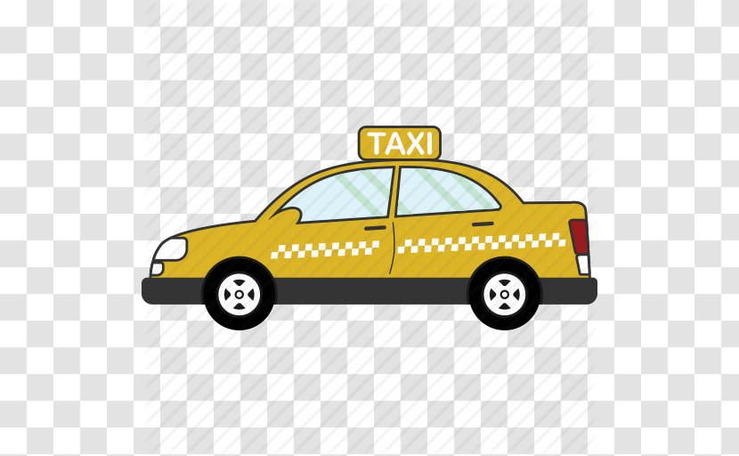 Taxi Cartoon Illustration Transparent PNG