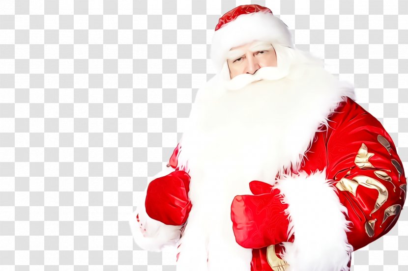 Santa Claus - Wet Ink - Fur Christmas Eve Transparent PNG