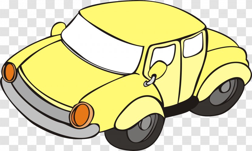 Cartoon Download - Automotive Design - Yellow Car Window Transparent PNG