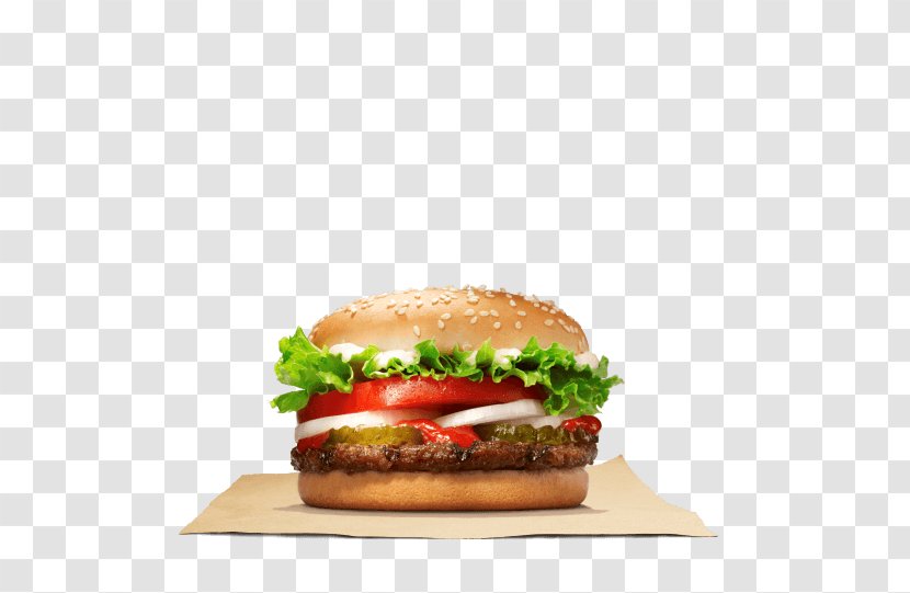 Whopper Hamburger Cheeseburger Veggie Burger Big King - Savoury Transparent PNG