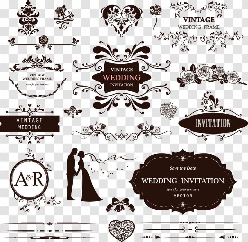 Vector Wedding Decorative Pattern - Arts Transparent PNG
