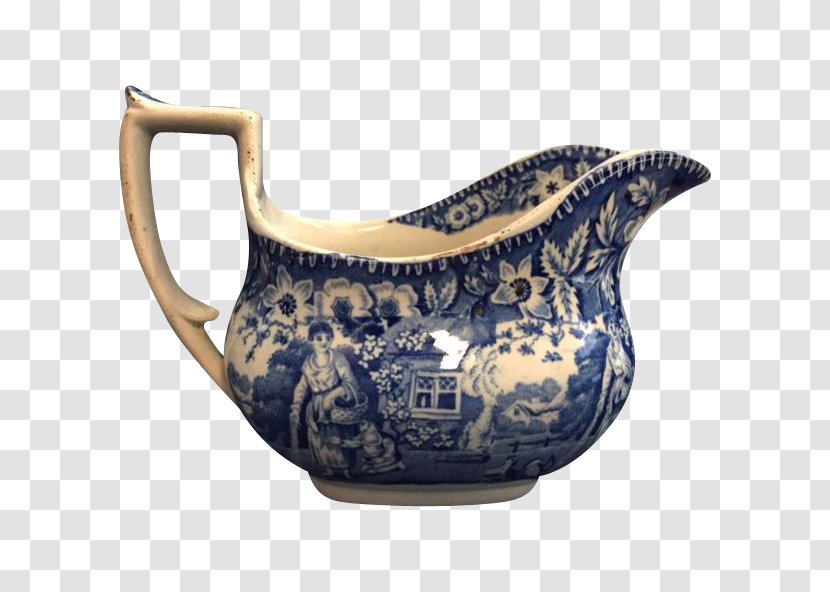 Blue And White Pottery Ceramic Teapot Pitcher - Tableware Transparent PNG