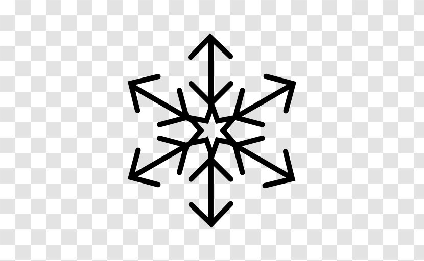 Snowflake Silhouette - Symmetry - Blackandwhite Symbol Transparent PNG