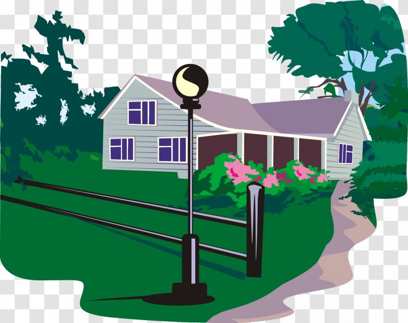 House Illustration - Architecture - Forest Villa Between Vector Material Transparent PNG