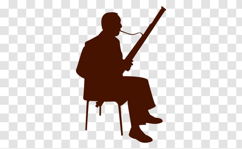 Silhouette Bassoon Musician Clip Art Transparent PNG