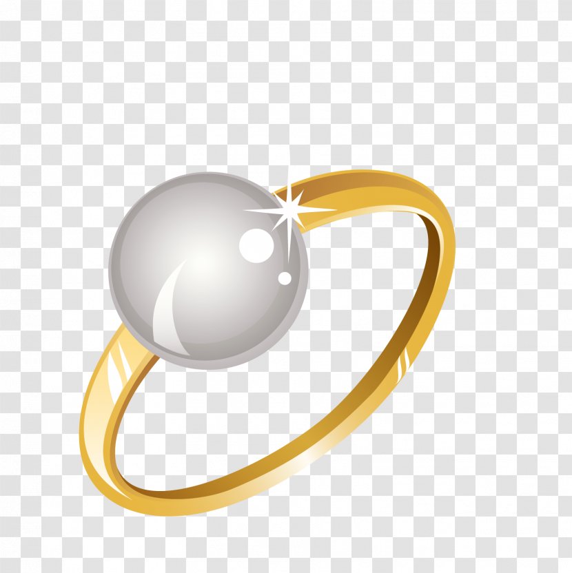 Ring Pearl Stock.xchng - Jewellery - Cartoon Gold Lover Transparent PNG