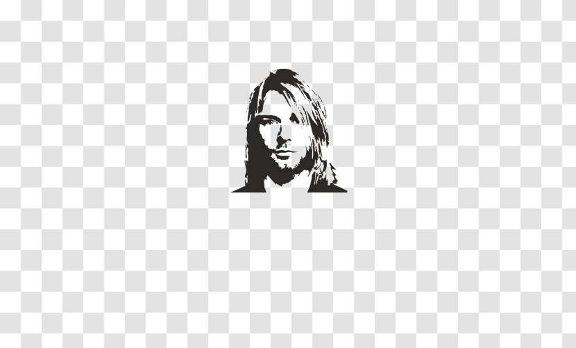 Kurt Cobain Stencil Drawing Portrait Transparent PNG