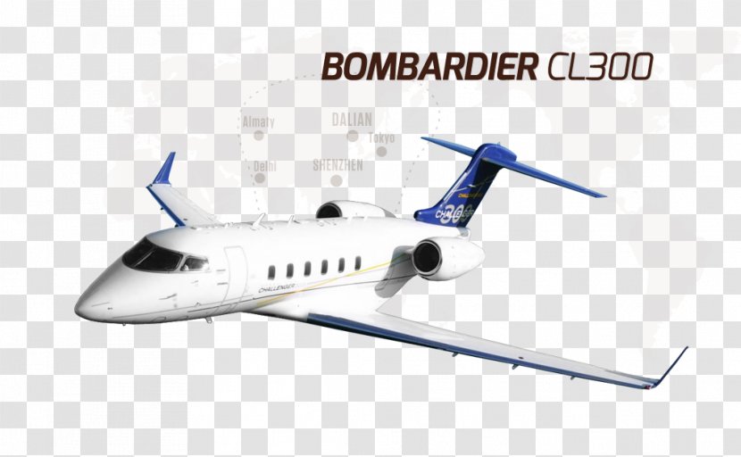 Business Jet Bombardier Challenger 300 Flight Aircraft 600 Series - Aviation Transparent PNG