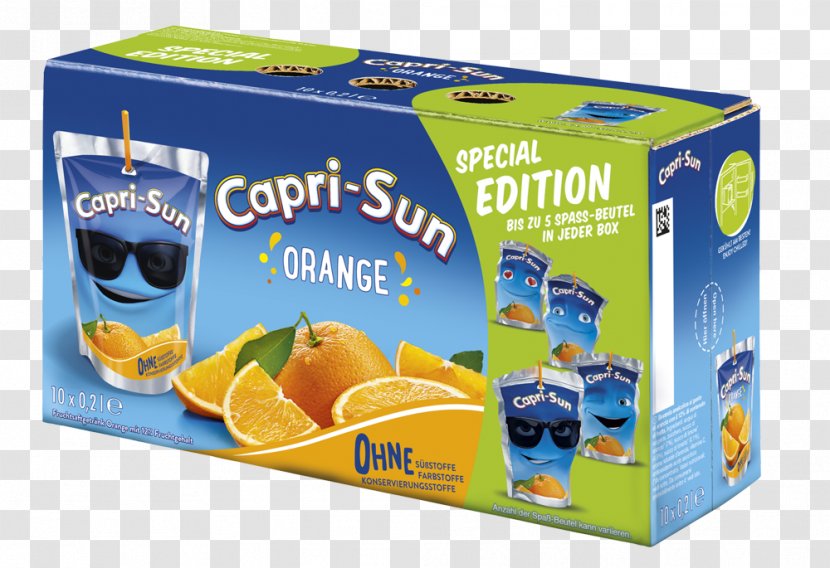 Capri Sun Juice Lemon Fizzy Drinks - World Of Sweets Gmbh Transparent PNG