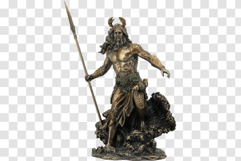 Poseidon Bust Greek Mythology Oceanus Statue - Figurine Transparent PNG