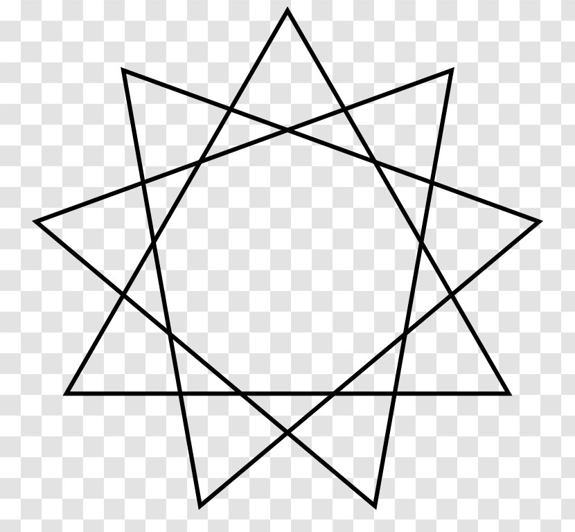 Star Polygon Enneagram Regular - Symmetry Transparent PNG