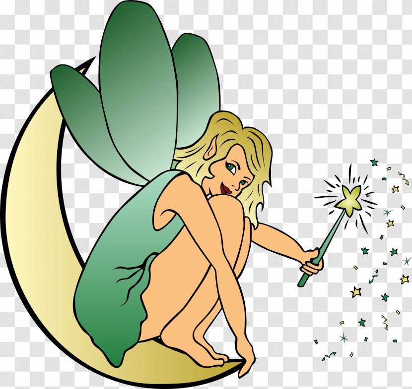 Fairy Fantasy Free Content Clip Art - Flower - Moon And Transparent PNG
