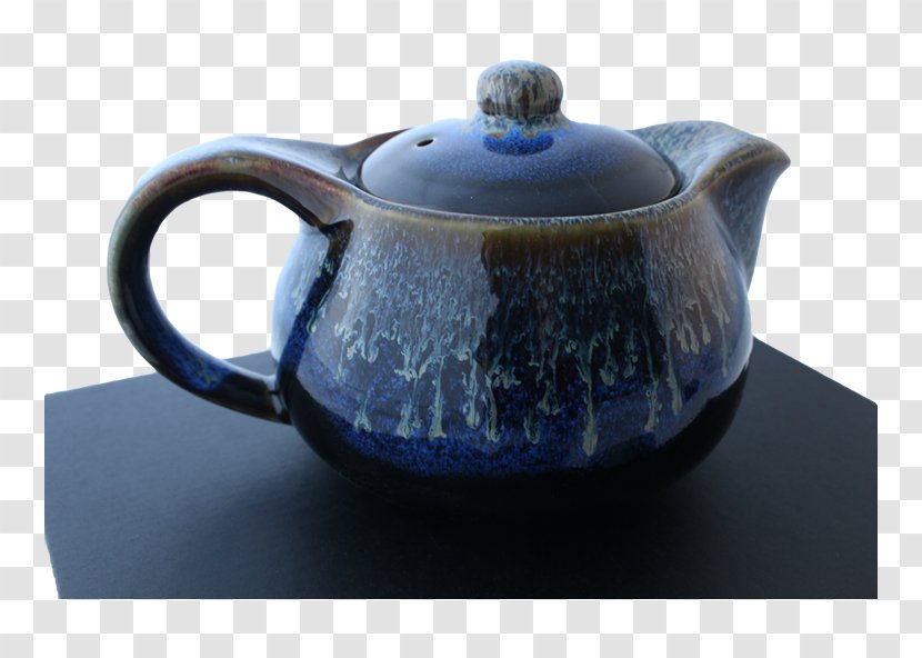 Teapot Kettle Pottery Ceramic Cobalt Blue Transparent PNG
