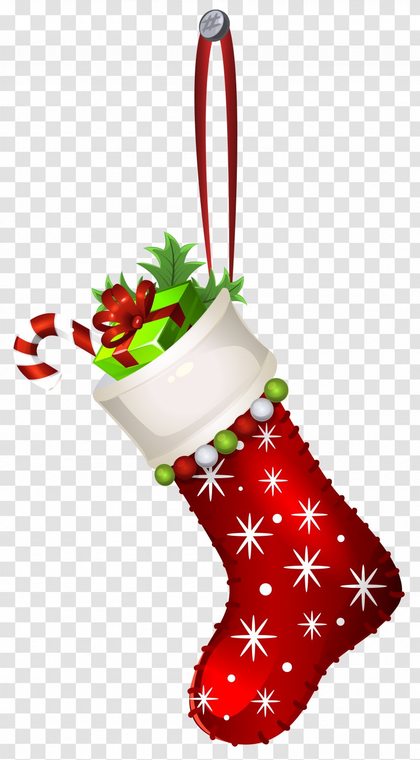 Candy Cane Christmas Decoration Stockings Clip Art - Decor - Socks Transparent PNG