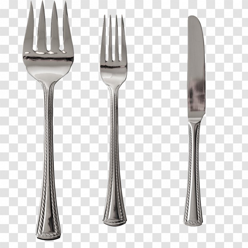 Knife Fork Tableware Tool - Metal And Transparent PNG