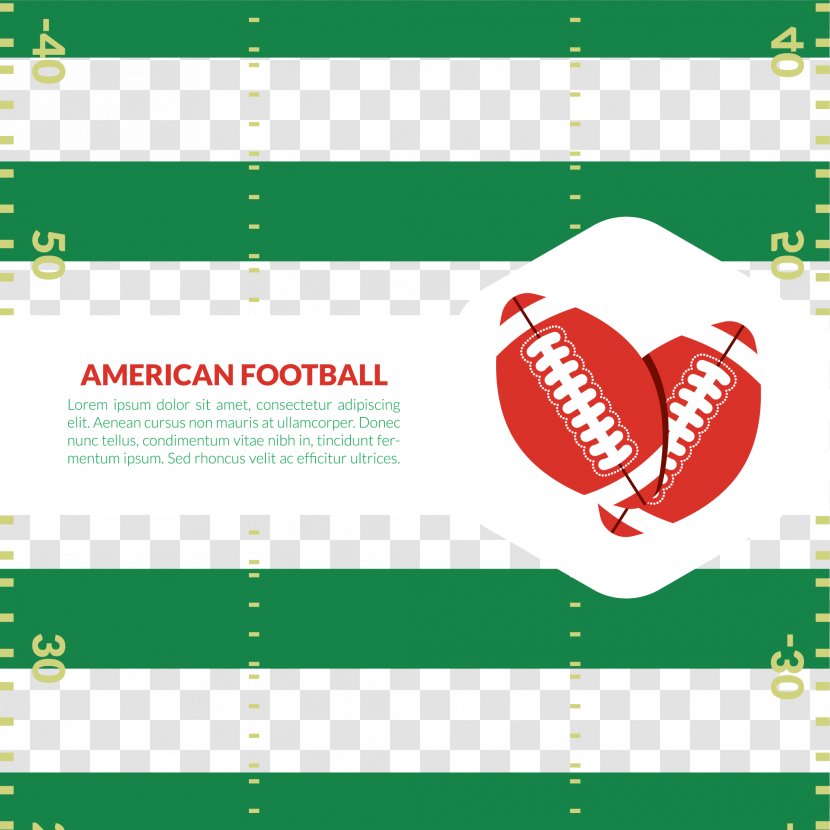 Euclidean Vector American Football Poster - Produce - Game On A Green Background Transparent PNG