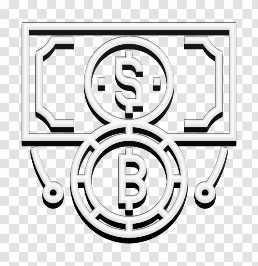 Blockchain Icon Bitcoin Icon Exchange Rate Icon Transparent PNG