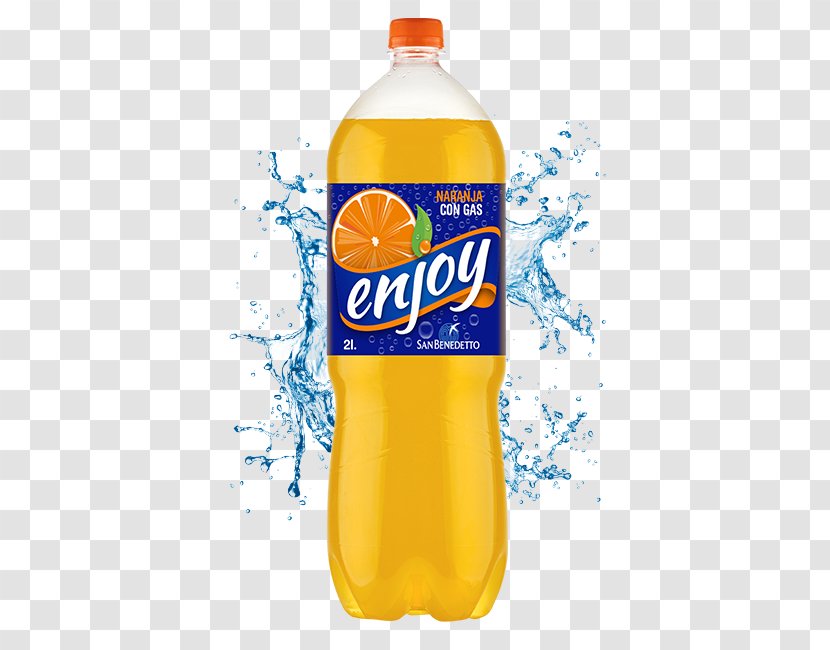 Orange Soft Drink Sports & Energy Drinks Fizzy Water - Bottle - Splash Transparent PNG