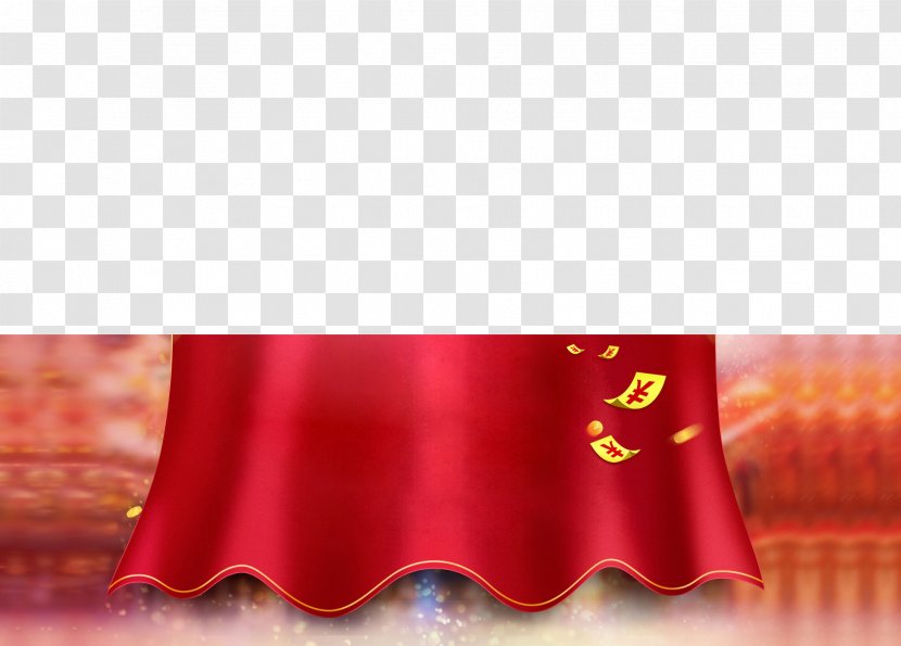 Chinese New Year Years Day Banner Eve - Poster - Floating Red Ribbon Transparent PNG