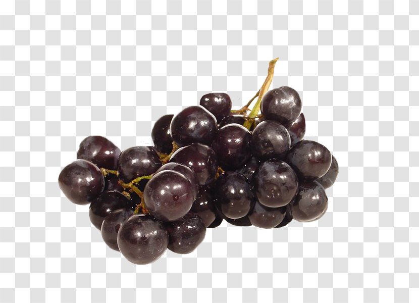 Kyoho Fruit Grape Food - Berry - A String Of Purple Grapes Transparent PNG