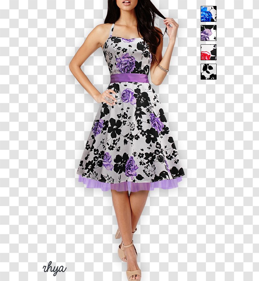 1950s Party Dress Vintage Clothing - Fashion - Details Of The Main Transparent PNG