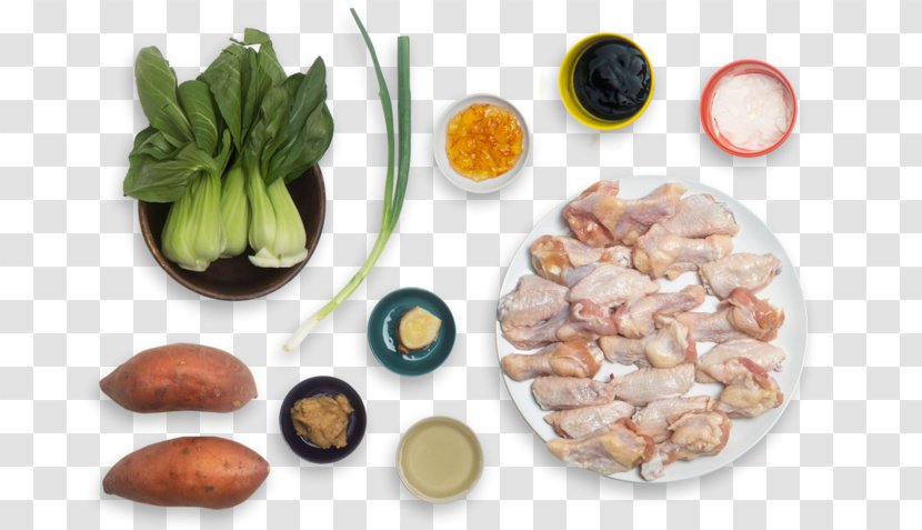 Sweet Potato Salad Buffalo Wing Vegetarian Cuisine Glaze - Food - Bok Choy Transparent PNG