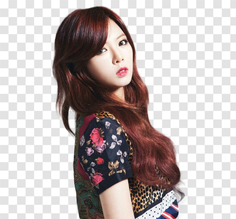 Hyuna 4Minute Hair Coloring K-pop Long - Human Color Transparent PNG