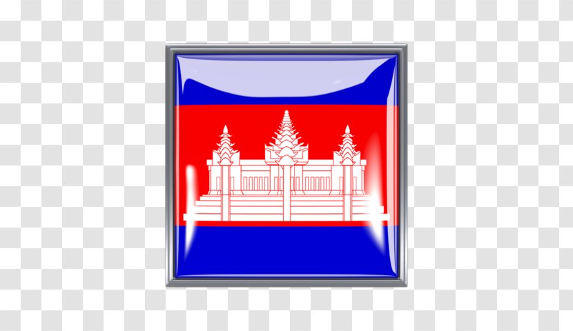 Flag Of Cambodia Rectangle Picture Frames - Red Transparent PNG