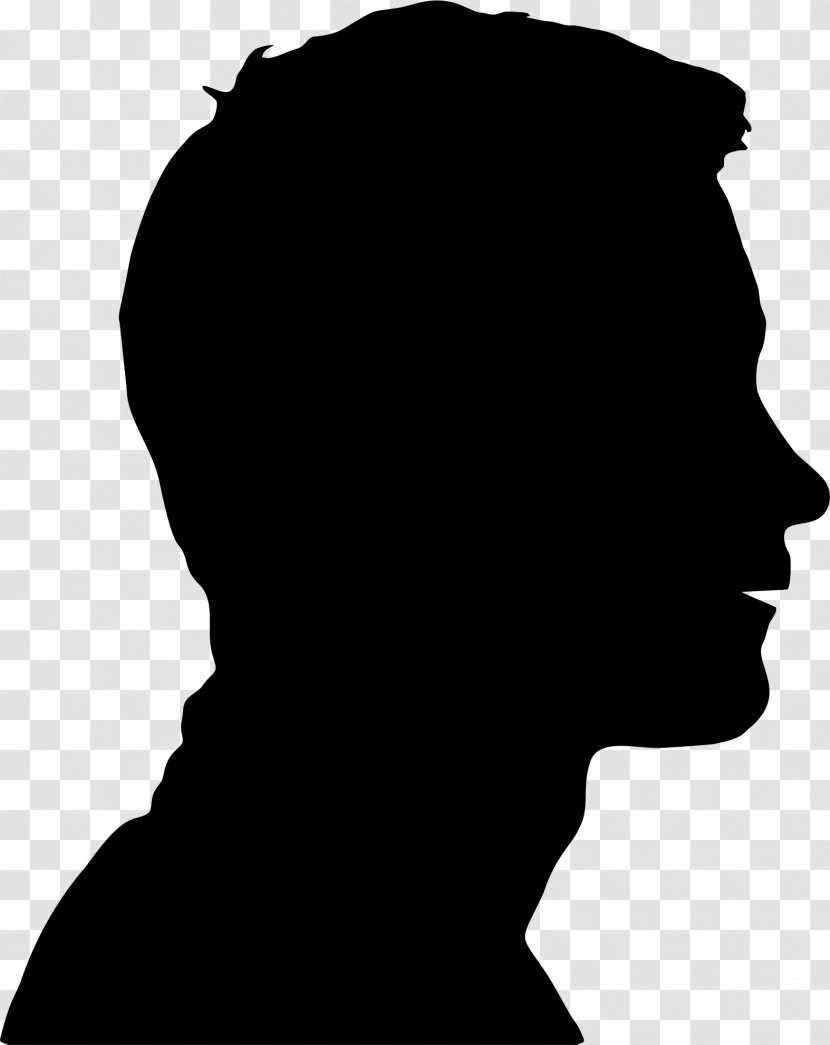 Human Head Face Silhouette Clip Art - Monochrome Photography - Man Transparent PNG