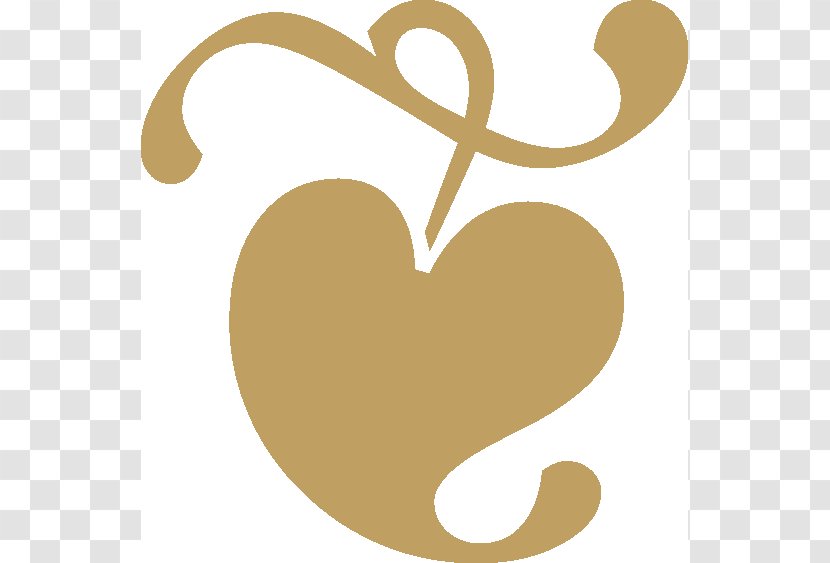 Fleuron Alduksen Lehti Stencil Printing - Heart - Gold Leaf Transparent PNG